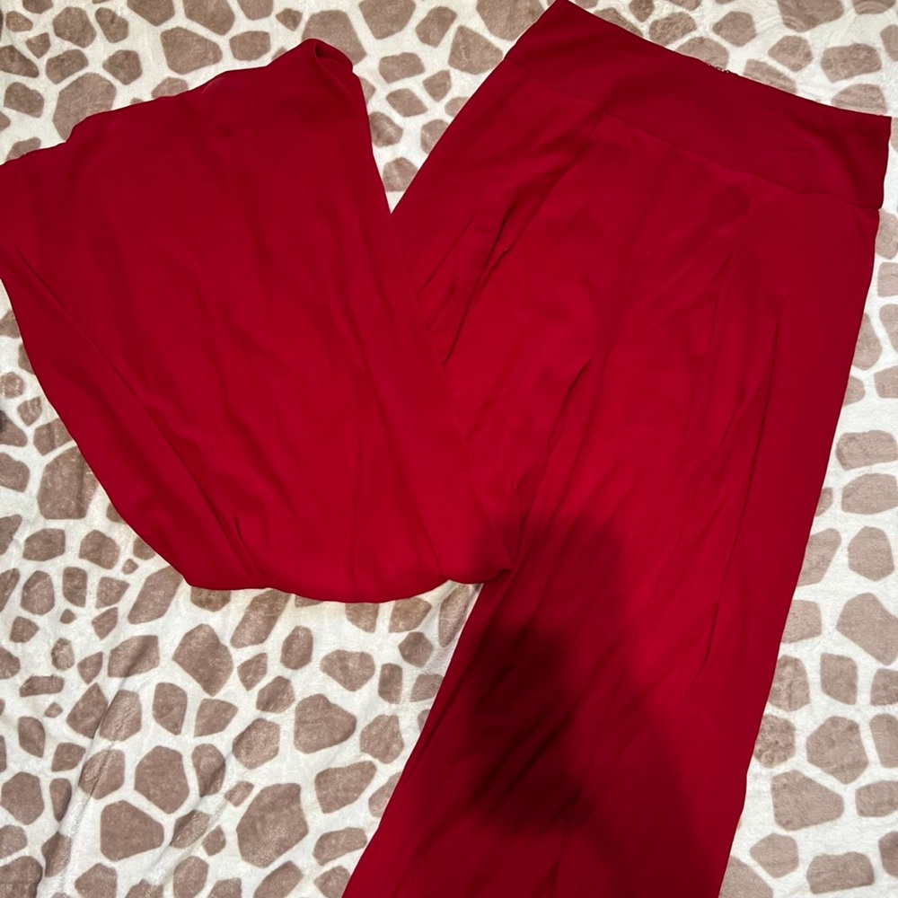 Red dressy pants